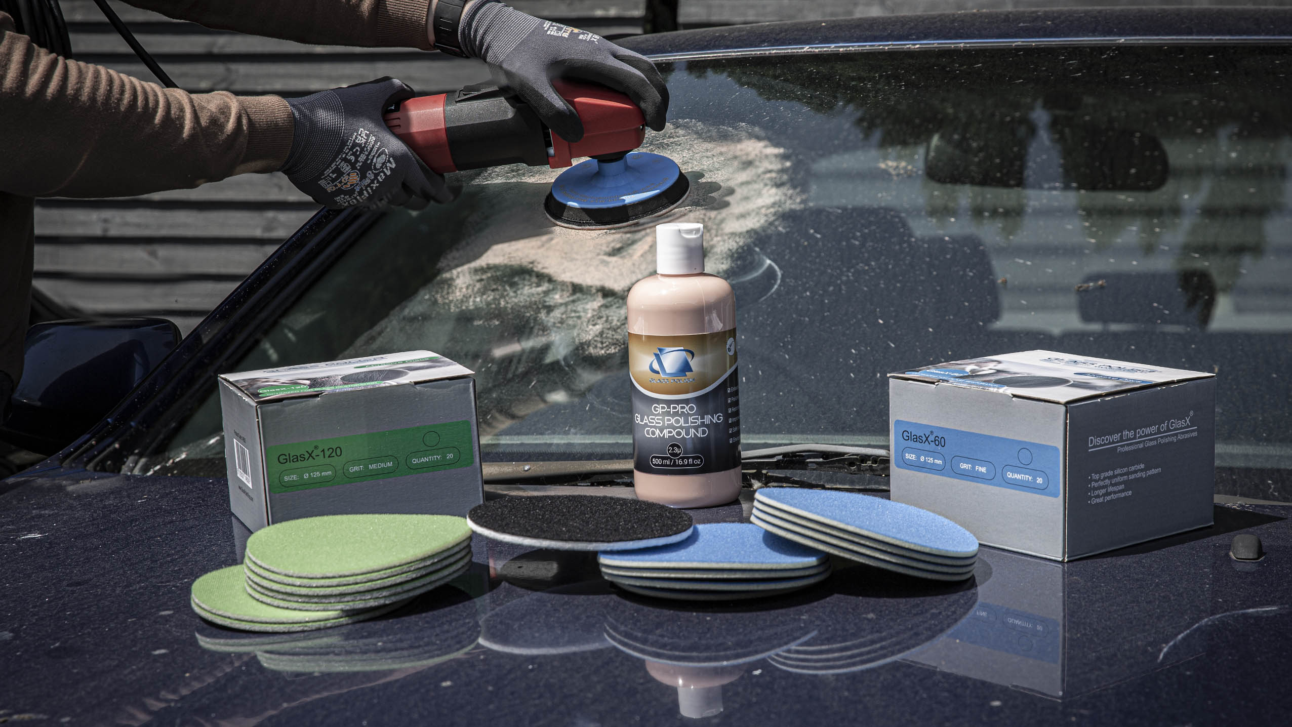 PRO Glass Scratch Removal System with FLEX Polisher