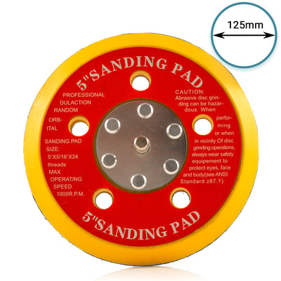 125mm ( 5") Dual Action Backing Pad 5/16"-24 - 5 holes - medium profile