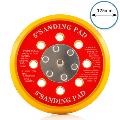 125mm ( 5") Dual Action Backing Pad 5/16"-24 - 8 holes - medium profile