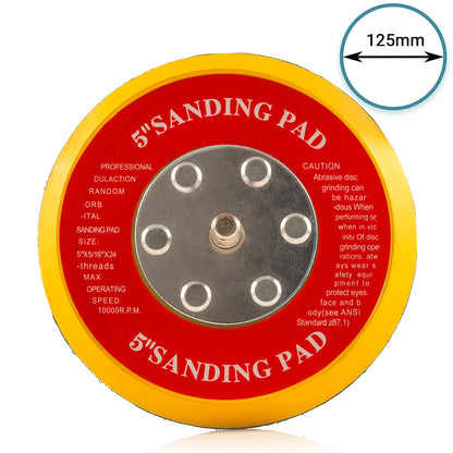 125mm ( 5") Dual Action Backing Sanding Pad 5/16"-24 - medium profile