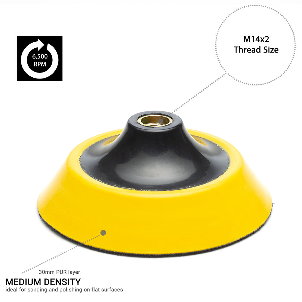 125mm ( 5") Rotary polishing backing pad M14 - Soft