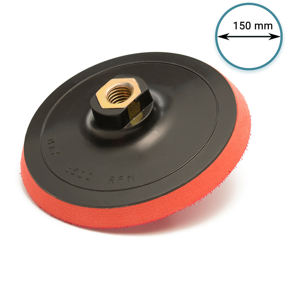 150mm ( 6") Rotary polishing backing pad 5/8"-11 - Hard