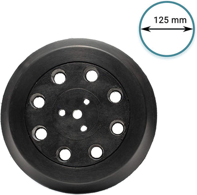 8+1+3 Sander Backing Pad / 5" 125mm Hook and Loop