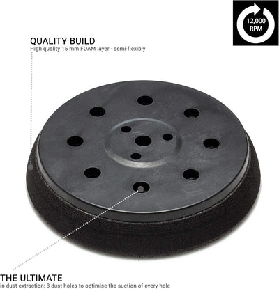 8+1+3 Sander Backing Pad / 5" 125mm Hook and Loop