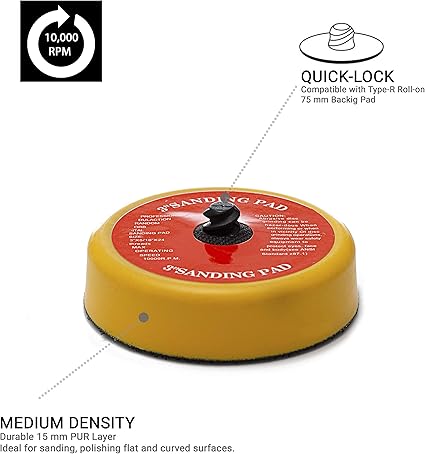 Roll-on Interface Quick-Lock Pad / 3" (75 mm) Hook and Loop