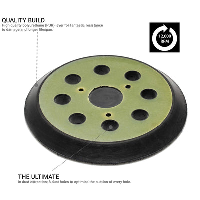 8+3 Sander Backing Pad / 5" 125mm