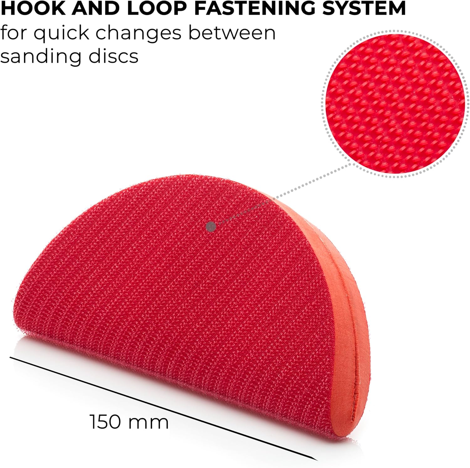 Hand-held Sanding Block Half-Circular / 6" 150mm