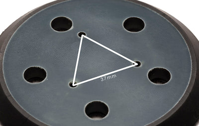 5+3 Sander Backing Pad / 5" 125mm - 5 Holes Black Foam