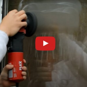 Removing Scratches from Patio Door Glass with PRO System and Flex Polisher